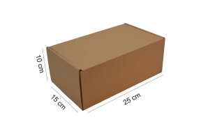 KRAFT CARDBOARD POSTAL BOXES 25x15x10cm  SET/10